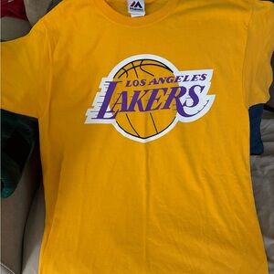 Majestic Yellow Los Angeles Lakers Tee